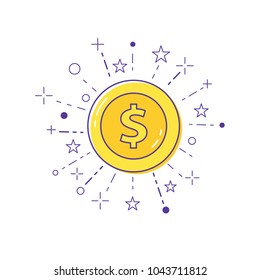 coins vector icon illustration on white background
