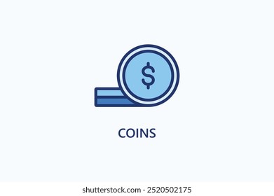 Ilustração Do Ícone Do Vetor De Moedas Ou Do Logotipo