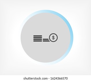 Coins vector icon , lorem ipsum Flat design