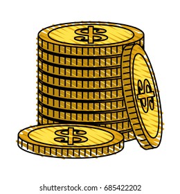 coins vector illustration