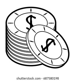 coins vector illustration