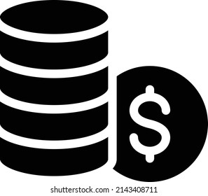 Coins Vector illustration on a transparent background.Premium quality symmbols.Glyphs vector icon for concept and graphic design.