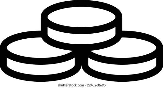 Münzen Vektorgrafik auf transparentem Hintergrund. Hochwertige Symbole. Dünne Vektorsymbole für Konzept und Grafikdesign.