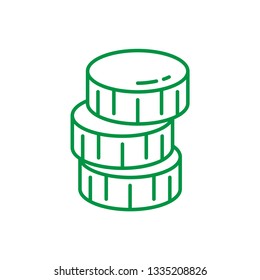 Coins Vector Line Icon