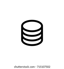 Coins vector line icon