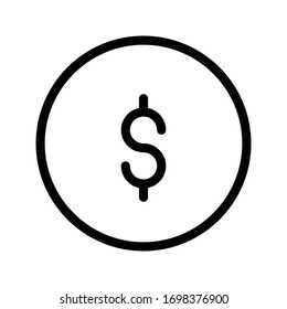coins vector thin line icon 