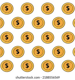 coins wallpaper. coins background, cound backdrop. coin vector design illustration
