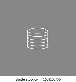 Coins White Icon