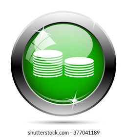 Coins.Money icon. Internet button on white background. EPS10 vector. 