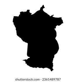 Cojedes state map, administrative division of Venezuela.