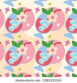 Cokctail glasses pattern background Vector