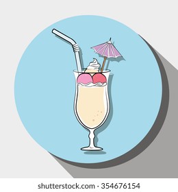 Cokctail Night Life Graphic Design, Vector Illustration 