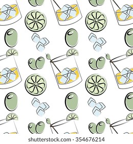 Cokctail night life graphic design, vector illustration 