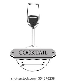 Cokctail night life graphic design, vector illustration 