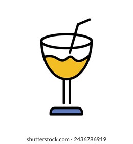 icono de coketail con fondo blanco vector ilustración de stock