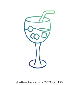 Icono de Coketail con fondo blanco Vector Ilustración de stock