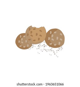 cokies icon vector isolated on white background. illustration