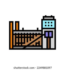 coking plant steel production color icon vector. coking plant steel production sign. isolated symbol illustration