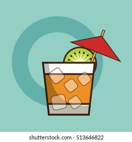 Coktail bar drink icon vector illustration graphic design