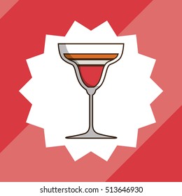 Coktail bar drink icon vector illustration graphic design