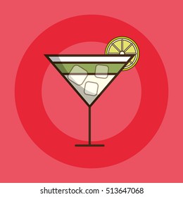 Coktail bar drink icon vector illustration graphic design