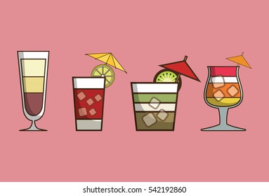Coktail bar drink icon vector illustration graphic design