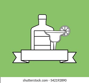 Coktail bar drink icon vector illustration graphic design
