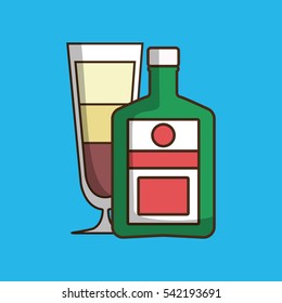 Coktail bar drink icon vector illustration graphic design