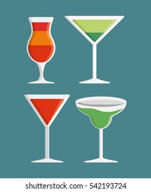 Coktail bar drink icon vector illustration graphic design