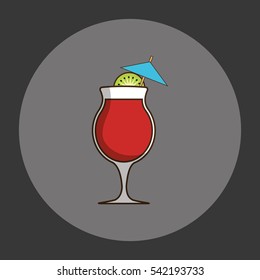 Coktail bar drink icon vector illustration graphic design