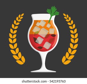 Coktail bar drink icon vector illustration graphic design