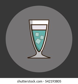 Coktail bar drink icon vector illustration graphic design