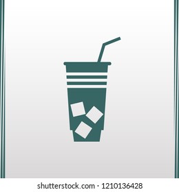 Coktail icon infographic isolated in flat style. Vector illustration.