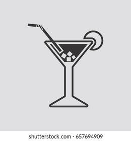 Coktail icon infographic isolated on grey background.Vector illustration.
