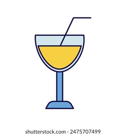 Cocktail-Symbol mit weißem Hintergrund Vektorgrafik Stock Illustration