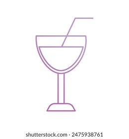 Cocktail-Symbol mit weißem Hintergrund Vektorgrafik Stock Illustration