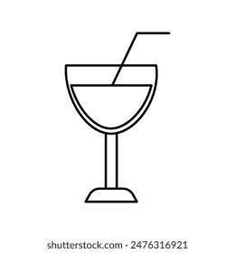 Cocktail-Symbol mit weißem Hintergrund Vektorgrafik Stock Illustration