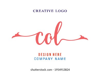 El logotipo de la inscripción COL es sencillo, fácil de entender y autoritario