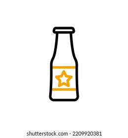 Cola bottle concept line icon. Simple element illustration. Cola bottle concept outline symbol design.