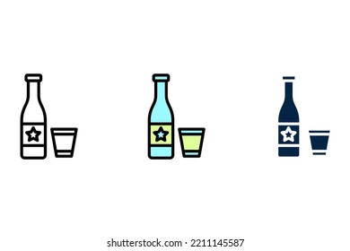 Cola bottle concept line icon. Simple element illustration. Cola bottle concept outline symbol design.
