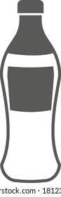 Cola bottle isolated on white background. Vector black and white illustration. Great for labels, menus, posters, banners, vouchers, coupons, business promotion and more.