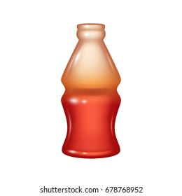 Icono de caramelo de botella de Cola.Vector realista. Bien para el diseño de los envases.