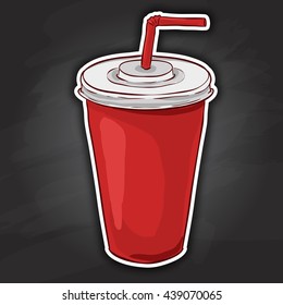 Cola cup color picture sticker