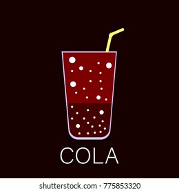 cola drink in glass