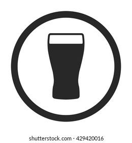 Cola drink glass sign simple icon on  background