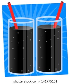 Cola drinks retro vector