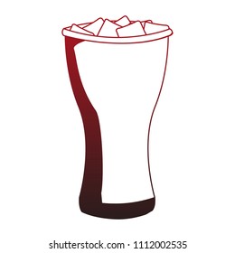 Cola in glass red lines