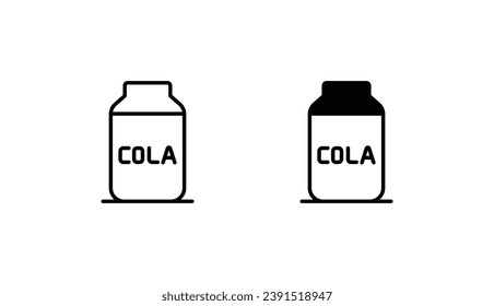 Cola icon design with white background stock illustration