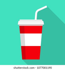 Cola icon. Flat illustration of cola vector icon for web