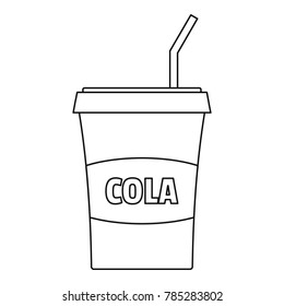 Cola icon. Outline illustration of cola vector icon for web